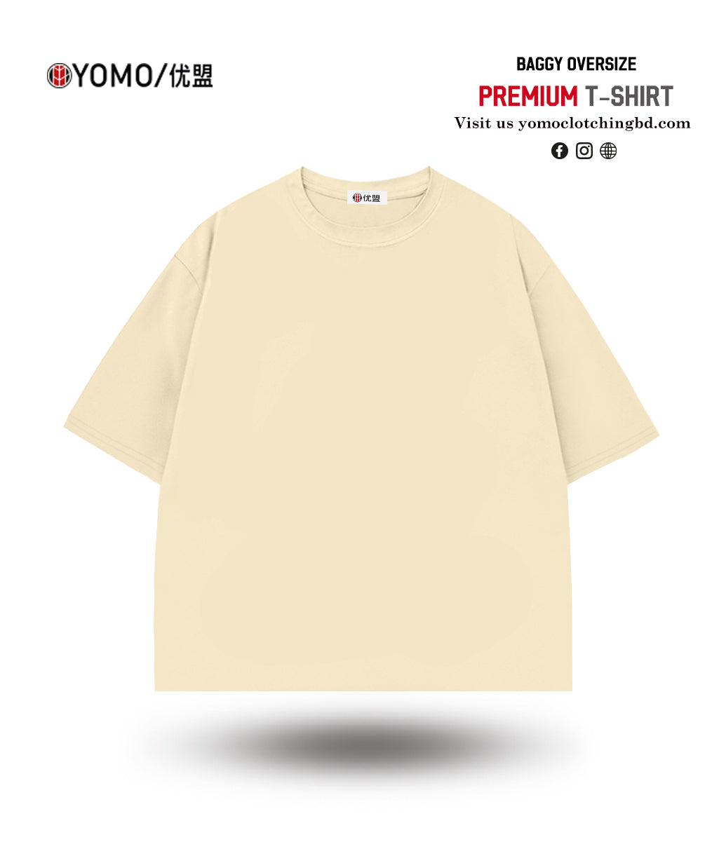 T-SHIRT / OVERSIZE SOLID T-SHIRT - BEIGE