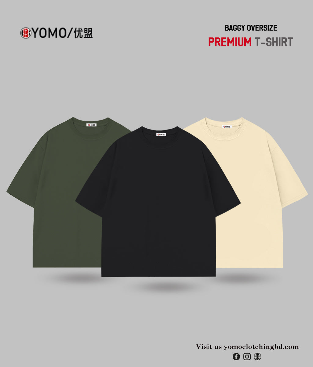 T-SHIRT / OVERSIZE SOLID T-SHIRT COMBO
