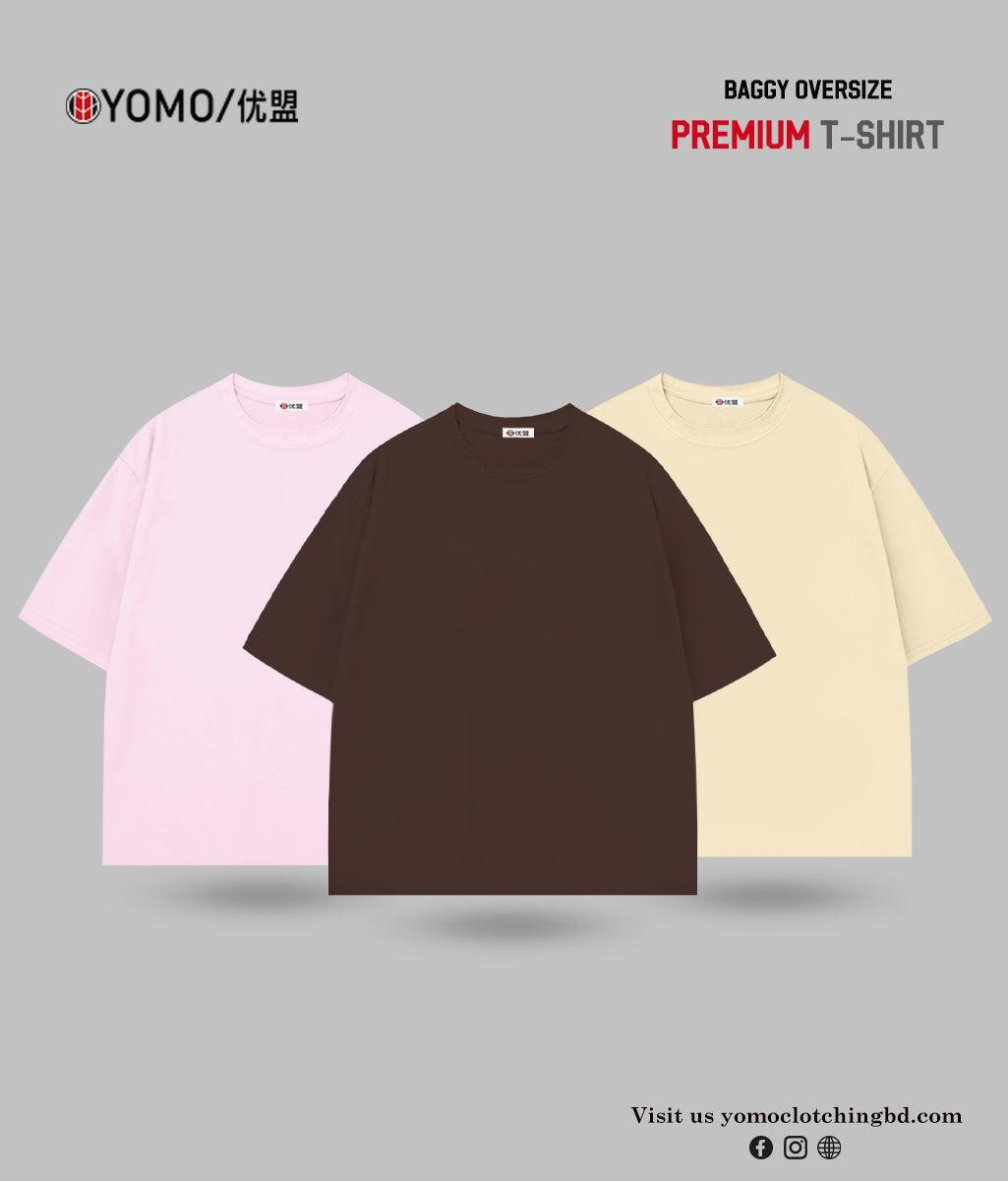 T-SHIRT / OVERSIZE SOLID T-SHIRT COMBO