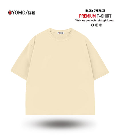 T-SHIRT / OVERSIZE SOLID T-SHIRT - BEIGE