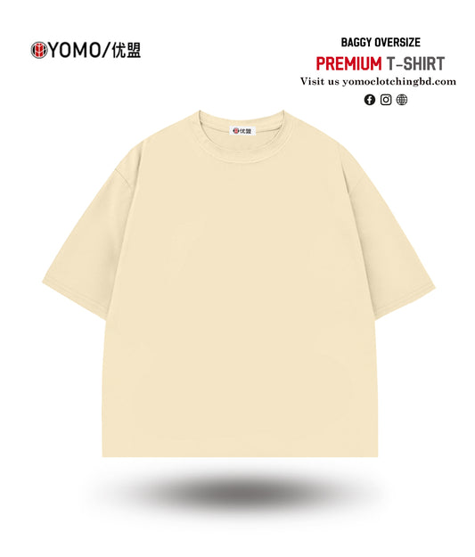 T-SHIRT / OVERSIZE SOLID T-SHIRT - BEIGE