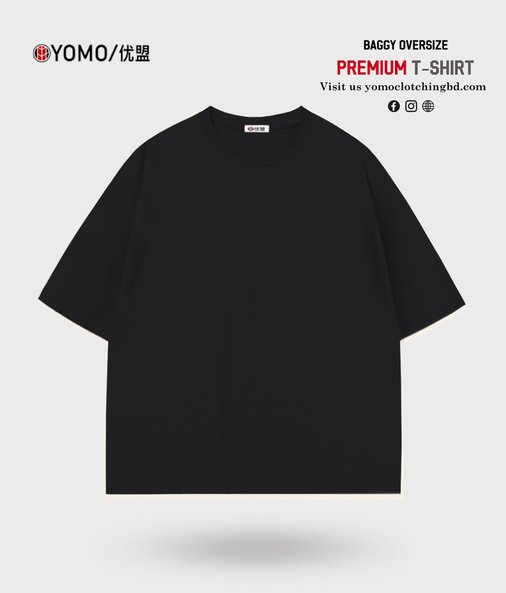 T-SHIRT / OVERSIZE SOLID T-SHIRT - BLACK