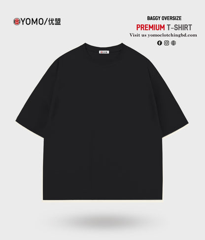 T-SHIRT / OVERSIZE SOLID T-SHIRT - BLACK