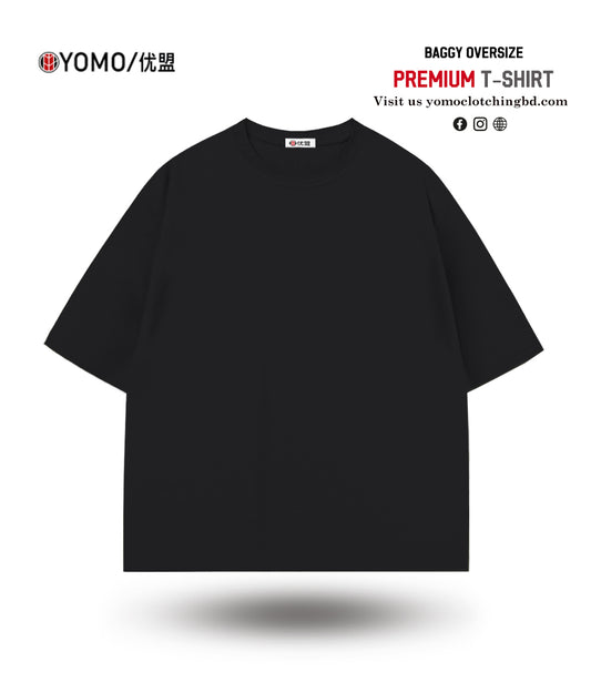 T-SHIRT / OVERSIZE SOLID T-SHIRT - BLACK