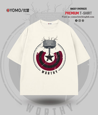T-SHIRT / WORTHY THOR & CAPTAIN AMERICA T-SHIRT / MARVEL / CAPTAIN AMERICA