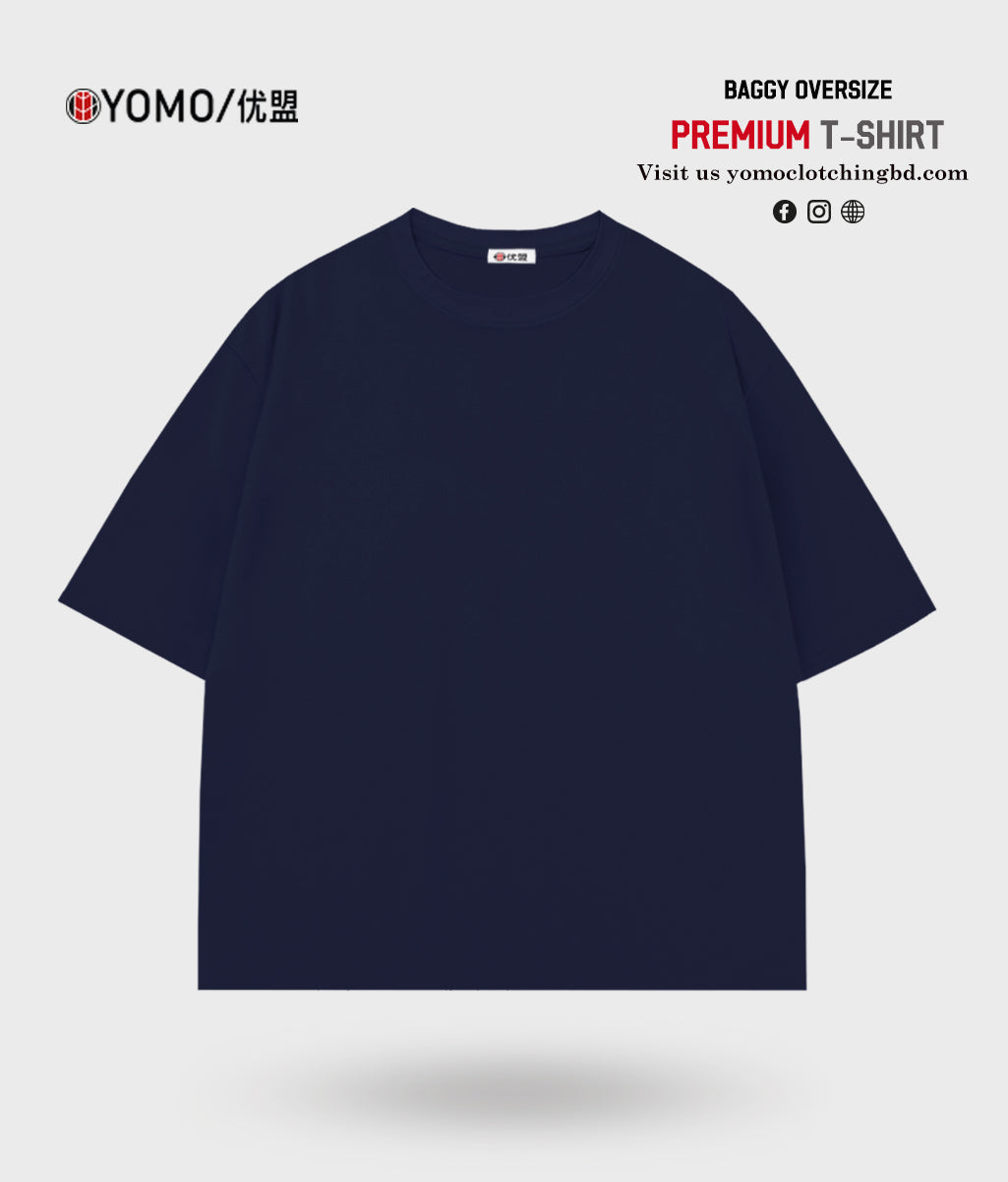 T-SHIRT / OVERSIZE SOLID T-SHIRT - NAVY BLUE