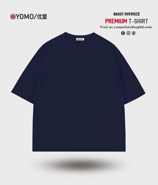 T-SHIRT / OVERSIZE SOLID T-SHIRT - NAVY BLUE
