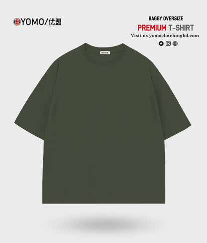 T-SHIRT / OVERSIZE SOLID T-SHIRT - OLIVE