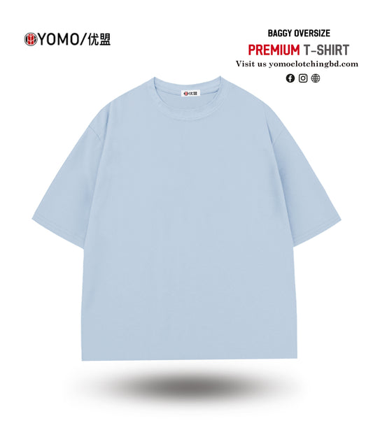 T-SHIRT / OVERSIZE SOLID T-SHIRT - SKY BLUE