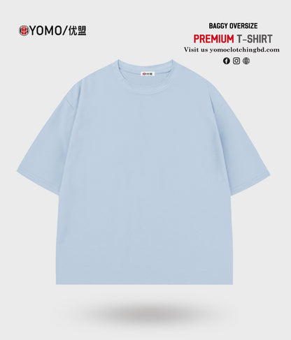 T-SHIRT / OVERSIZE SOLID T-SHIRT - SKY BLUE