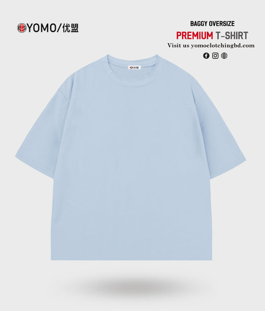 T-SHIRT / OVERSIZE SOLID T-SHIRT - SKY BLUE