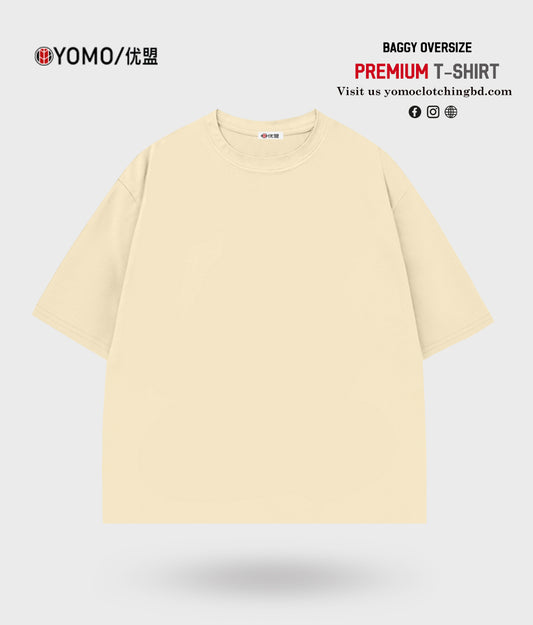 T-SHIRT / OVERSIZE SOLID T-SHIRT - BEIGE