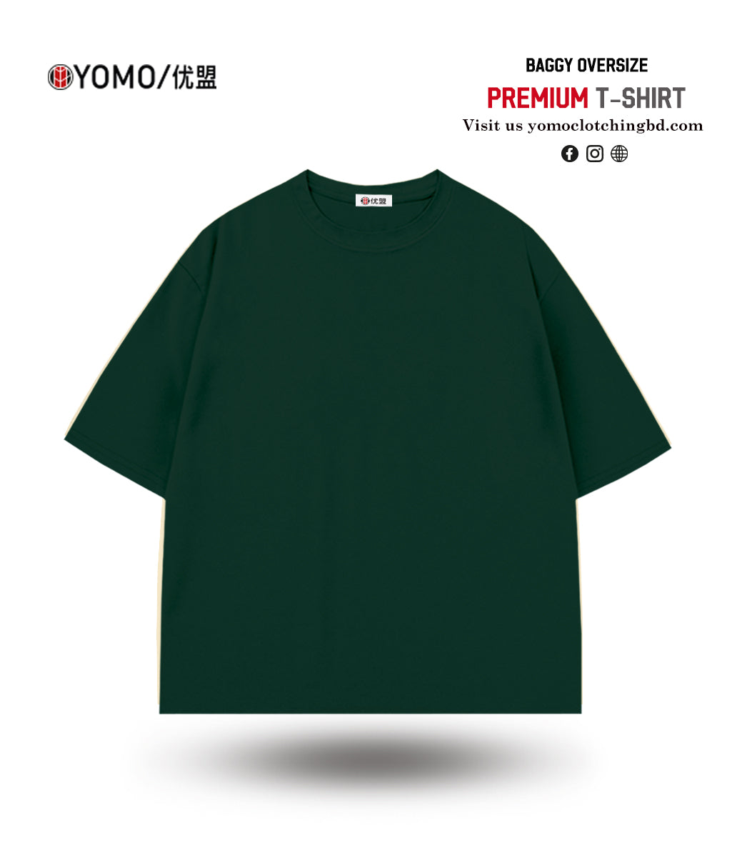 T-SHIRT / OVERSIZE SOLID T-SHIRT - BOTTLE GREEN