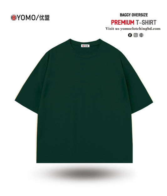 T-SHIRT / OVERSIZE SOLID T-SHIRT - BOTTLE GREEN