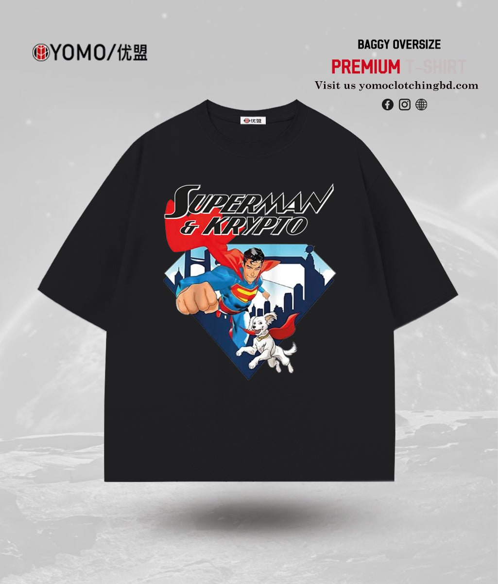 T-SHIRT /    SUPERMAN & KRYPTO T-SHIRT / MARVEL / SUPERMAN