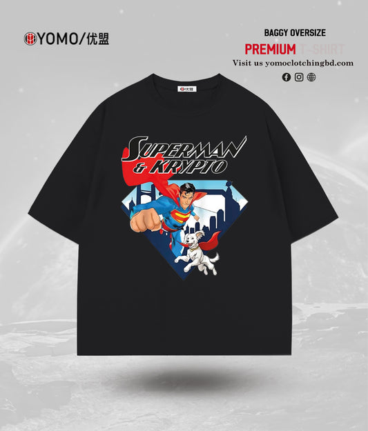 T-SHIRT /    SUPERMAN & KRYPTO T-SHIRT / MARVEL / SUPERMAN